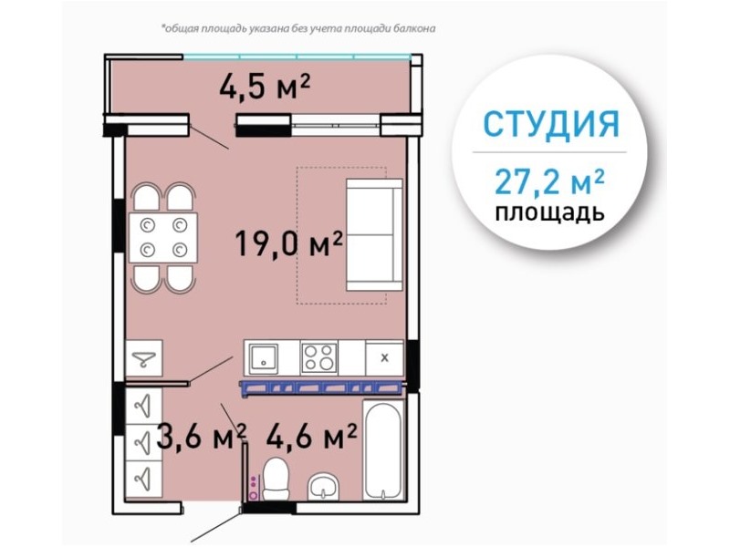 Площадь студии