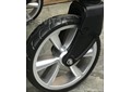 Переднее колесо в сборе с вилкой для КОЛЯСКи Luxmom Dalux 608 (пенорезина) цвет серебристый